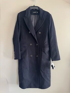 NEW Lauren Ralph Lauren Double Breasted Wool Blend Coat